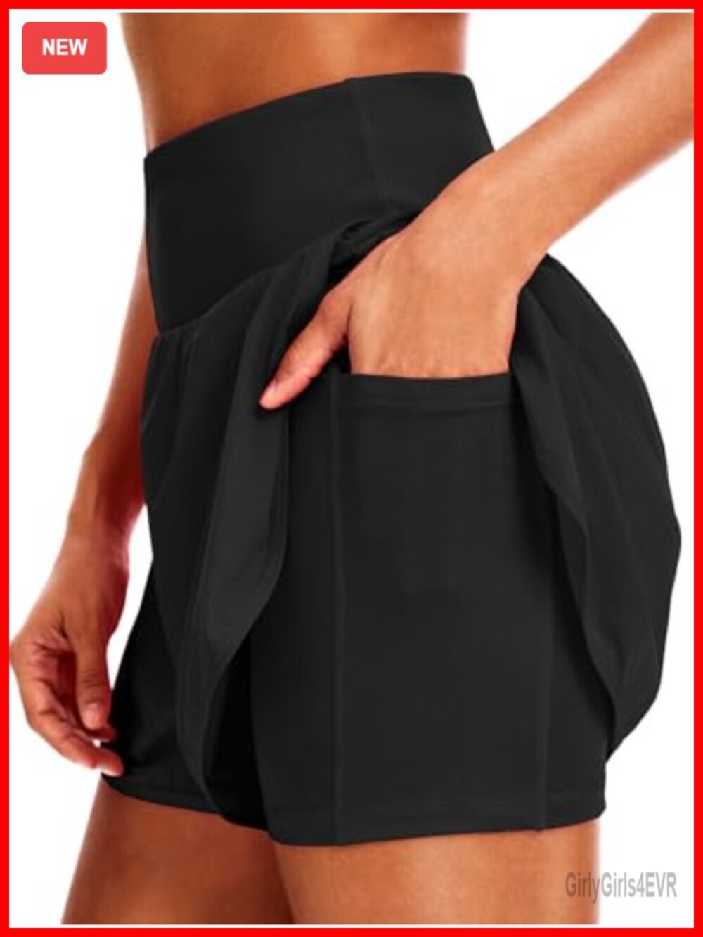 Women's 5'' Athletic Running Shorts 2-in-1 Phone Pockets Gym Workout